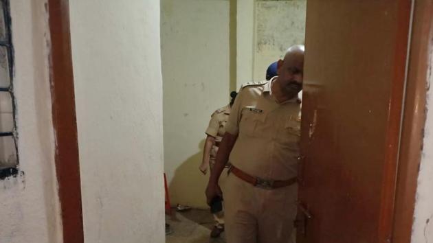 Police inspect the premises in Bhosari where three minors were found dead. (HT PHOTO) Police inspect the premises in Bhosari where three minors were found dead. (HT PHOTO)