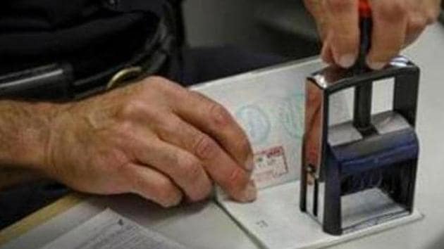 Iqbal was flying to Abu Dhabi from the city. When the immigration officer asked Iqbal about the purpose of his visit, the latter said that he was travelling on a tourist visa. Rashid Iqbal, was handed over to the city’s crime branch unit 8 and charged with cheating and forgery.(NYT/Representative Image) Iqbal was flying to Abu Dhabi from the city. When the immigration officer asked Iqbal about the purpose of his visit, the latter said that he was travelling on a tourist visa. Rashid Iqbal, was handed over to the city’s crime branch unit 8 and charged with cheating and forgery.(NYT/Representative Image)