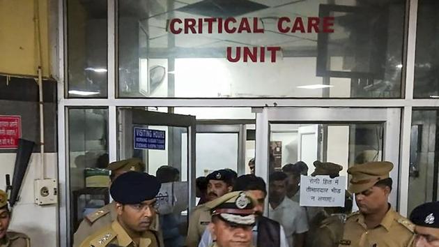 UP Director General of Police (DGP) OP Singh comes out of the KGMU hospital after visiting the Unnao rape survivor, in Lucknow, Monday, July 29, 2019.(PTI)