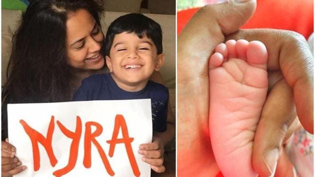 Sameera Reddy has named her daughter Nyra.(Instagram)