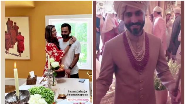 Sonam Kapoor has shared new pictures from Anand Ahuja’s birthday celebration on Tuesday.(Instagram)