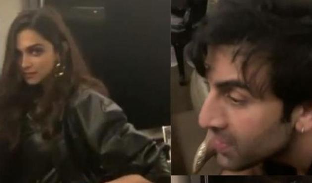 Deepika Padukone and Ranbir Kapoor are spotted in the video, along with others at the party.