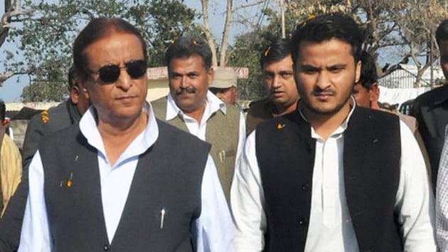 MP Azam Khan and his son Abdullah Azam Khan.(PTI Photo)