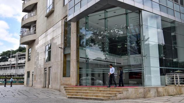 A view of the corporate office of Cafe Coffee Day. Coffee Day Enterprises has decided to elevate board member SV Ranganath as the interim chairman and Nitin Bagman as the chief operating officer. Ranganath was a non-executive independent director at the company and Bagamane is director on the board of a company subsidiary, Tanglin Developments Ltd. (Manjunath Kiran / AFP) 