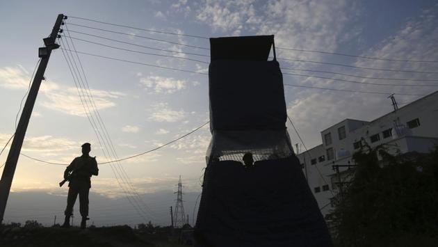 A Central Reserve Police Force (CRPF) constable was killed in an improvised explosive device (IED) blast near Mardum in Chhattisgarh’s Bastar district on Tuesday morning. He was taken to a medical camp where he succumbed to his injuries. According to police, the IED which was planted by Maoists was hidden beneath a stone. Fifteen security personnel have been killed in Bastar this year in encounters and IED blasts. (Channi Anand / AP) A Central Reserve Police Force (CRPF) constable was killed in an improvised explosive device (IED) blast near Mardum in Chhattisgarh’s Bastar district on Tuesday morning. He was taken to a medical camp where he succumbed to his injuries. According to police, the IED which was planted by Maoists was hidden beneath a stone. Fifteen security personnel have been killed in Bastar this year in encounters and IED blasts. (Channi Anand / AP)