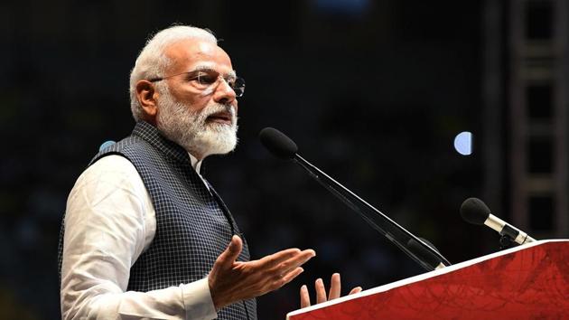 Modi underlined the resolve of his government to ensure that no family will be left without a home by 2022, and exhorted the officers to work diligently towards this objective, and remove all hurdles coming in the way. (PTI) Modi underlined the resolve of his government to ensure that no family will be left without a home by 2022, and exhorted the officers to work diligently towards this objective, and remove all hurdles coming in the way. (PTI)