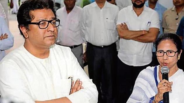 Banerjee also supported Thackeray, saying even she was against EVMs.(HT FILE) Banerjee also supported Thackeray, saying even she was against EVMs.(HT FILE)