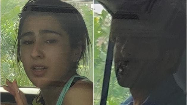 Sara Ali Khan drives off with Kartik Aaryan. Sara Ali Khan drives off with Kartik Aaryan.