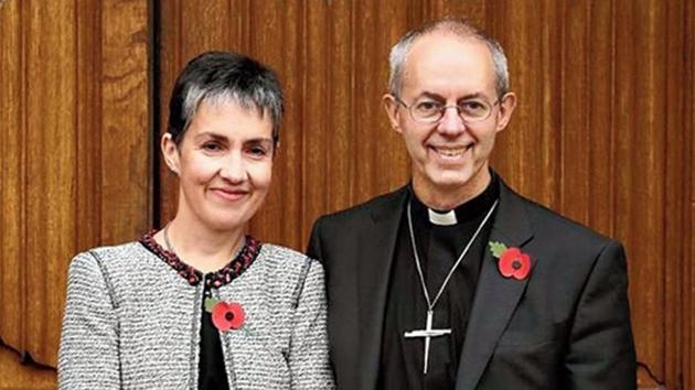 Archbishop of Canterbury Justin Welby will be accompanied by his wife Caroline on his India visit. Archbishop of Canterbury Justin Welby will be accompanied by his wife Caroline on his India visit.