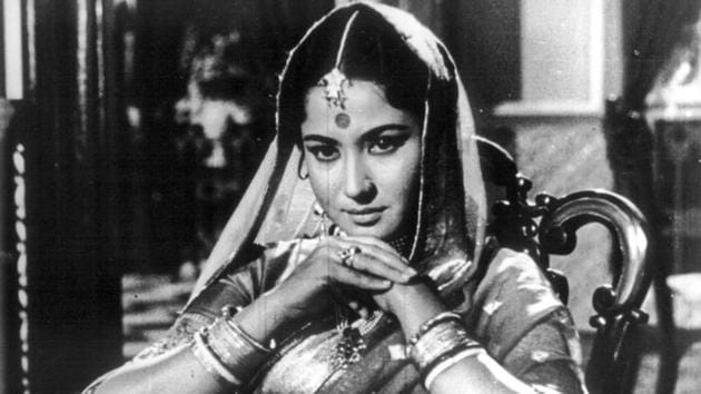 Meena Kumari in a scene from Sahib Bibi Aur Ghulam.