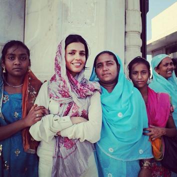 The author with devotees, who keep alive the folklore, songs and legends of Sati or Sita, that embodiment of the pain and suffering of womankind. Annie Ali Khan, who died tragically last year, accompanied these women and others like them on pilgrimages to shrines across Pakistan.(Annie Ali Khan)
