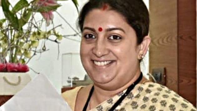 Union minister of women and child development Smriti Irani has been allotted a front-row seat in the Lok Sabha.(ANI Photo) Union minister of women and child development Smriti Irani has been allotted a front-row seat in the Lok Sabha.(ANI Photo)