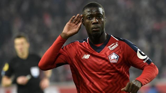 Arsenal announced the signing of winger Nicolas Pepe from French side Lille.(AFP)