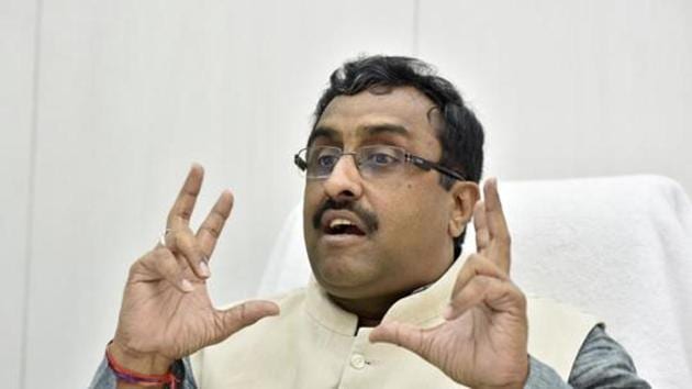 BJP General Secretary Ram Madhav stated on Wednesday that the BJP Government would take the necessary steps for the benefit of Jammu and Kashmir.(Saumya Khandelwal/HT PHOTO) BJP General Secretary Ram Madhav stated on Wednesday that the BJP Government would take the necessary steps for the benefit of Jammu and Kashmir.(Saumya Khandelwal/HT PHOTO)