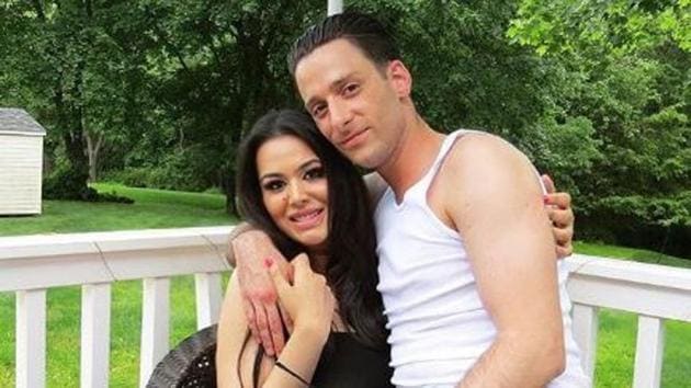 Trishala Dutt poses with her late boyfriend.