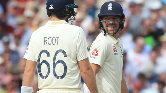 England's captain Joe Root (L) exchanges words with England's Rory Burns.(AFP) England's captain Joe Root (L) exchanges words with England's Rory Burns.(AFP)