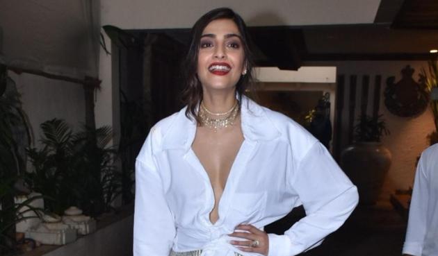 Sonam Kapoor at her birthday party in Mumbai on June 9. (IANS)