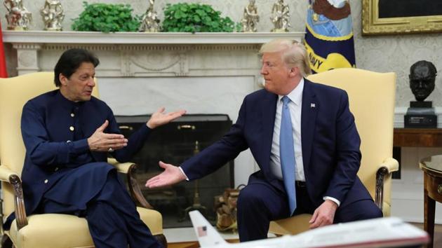 Pakistan’s Prime Minister Imran Khan and U.S. President Donald Trump in the Oval Office of the White House in Washington.(REUTERS Photo) Pakistan’s Prime Minister Imran Khan and U.S. President Donald Trump in the Oval Office of the White House in Washington.(REUTERS Photo)