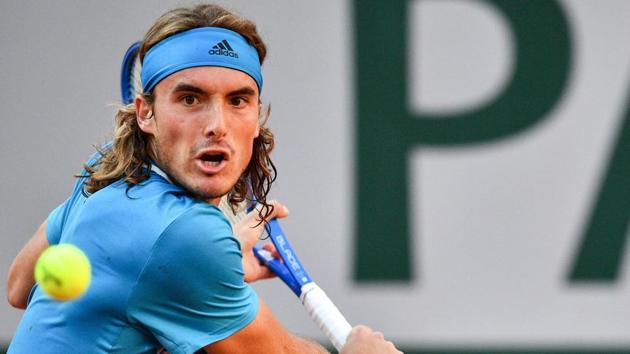 File image of Greece tennis star Stefanos Tsitsipas in action during a match.(AFP)