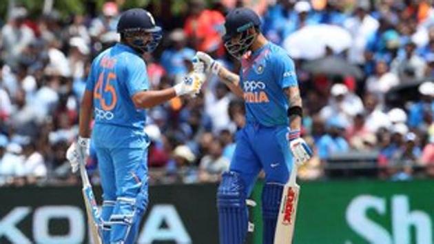Rohit Sharma and Virat Kohli in action. (TWITTER)