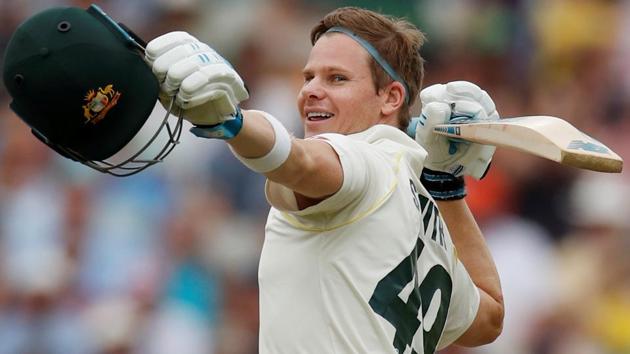 Australia's Steve Smith celebrates his century.(Action Images via Reuters) Australia's Steve Smith celebrates his century.(Action Images via Reuters)