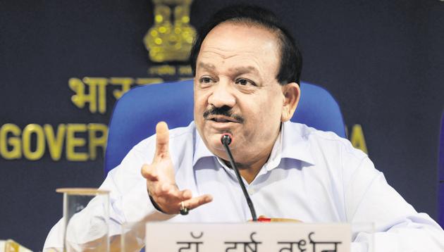 Union health minister Harsh Vardhan(Hindustan Times file photo)