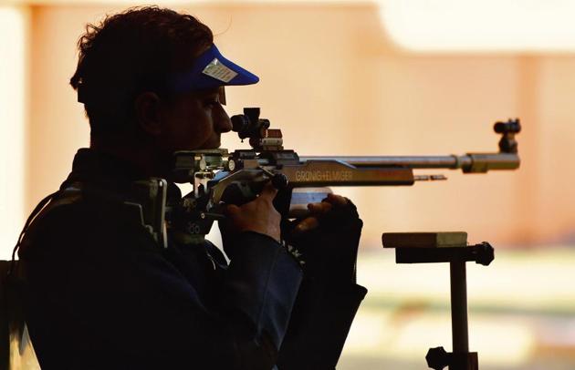 Sanjeev Rajput, son of a street food vendor, took up shooting after his naval training stoked interest in the sport(Ht file photo)