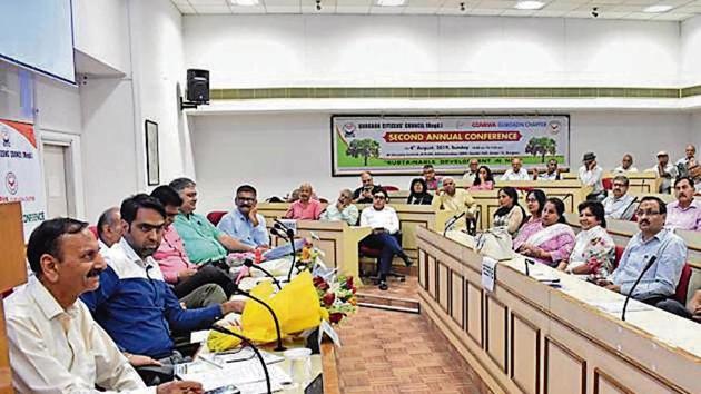 Over 50 residents’ bodies met the Confederation of NCR Residents’ Welfare Associations on Sunday morning. (Yogendra Kumar/HT PHOTO) Over 50 residents’ bodies met the Confederation of NCR Residents’ Welfare Associations on Sunday morning. (Yogendra Kumar/HT PHOTO)