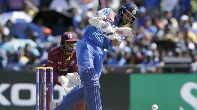 India's Shikhar Dhawan bats during the second Twenty20 international. (AP) 