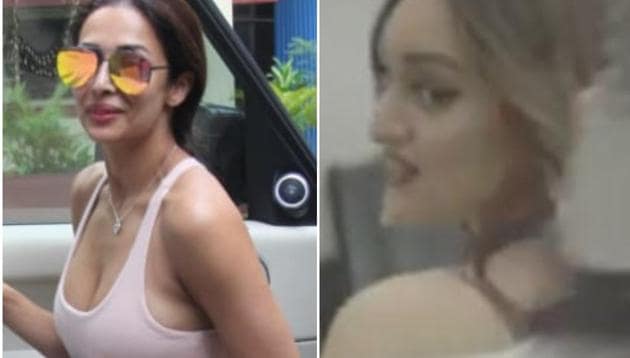 Malaika Arora spotted on her way to the gym and Sonakshi Sinha appears in a viral video.(Varinder Chawla)