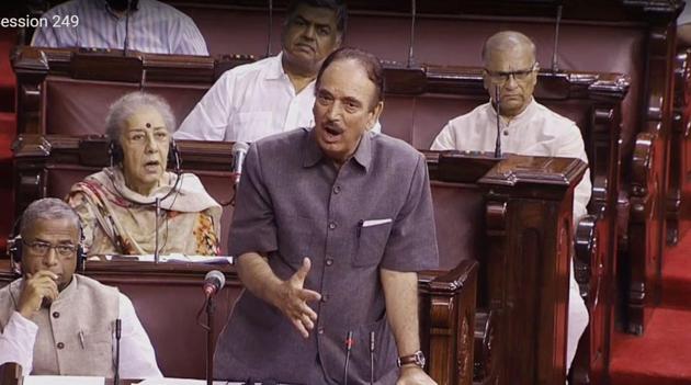 Even as the leader of the party in the Rajya Sabha, Ghulam Nabi Azad (in photo), slammed the government, the chief whip of the Congress in the same House, Bhubaneswar Kalita, resigned, protesting, in principle, against the party’s stance (ANI) Even as the leader of the party in the Rajya Sabha, Ghulam Nabi Azad (in photo), slammed the government, the chief whip of the Congress in the same House, Bhubaneswar Kalita, resigned, protesting, in principle, against the party’s stance (ANI)