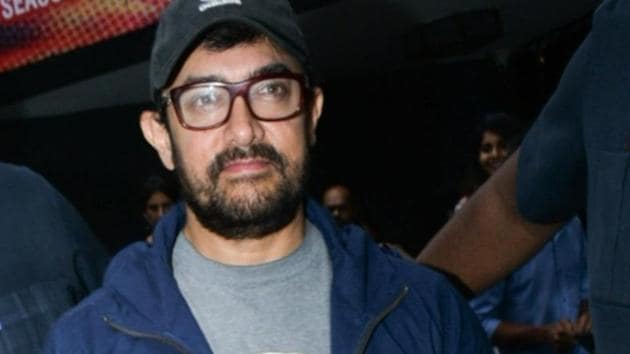 Aamir Khan seen outside a theatre, in Mumbai's Juhu, on May 23, 2019.(IANS) Aamir Khan seen outside a theatre, in Mumbai's Juhu, on May 23, 2019.(IANS)