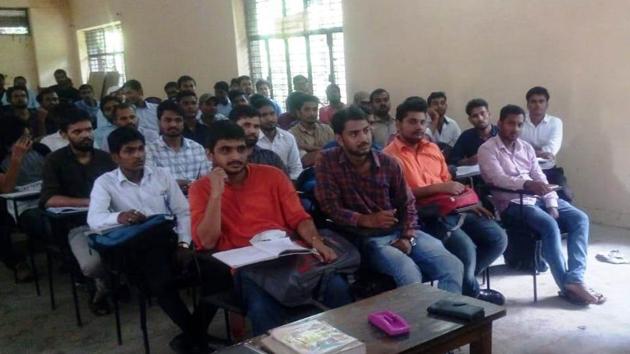 New batch of students of DElEd course at DIET-Prayagraj.(HT Photo)