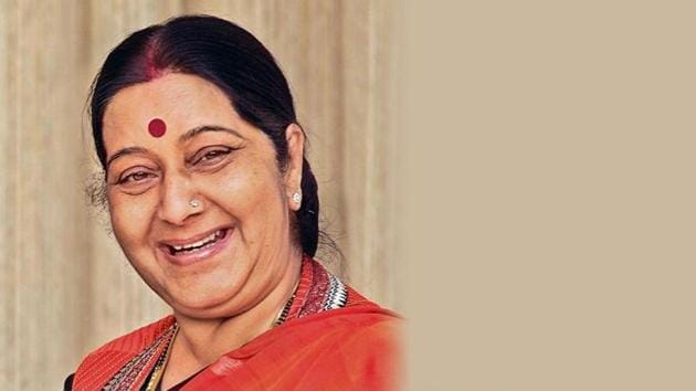Former external affairs minister Sushma Swaraj dies in New Delhi on Tuesday.(AP Photo)