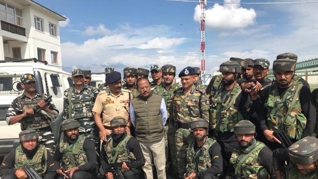 NSA Ajit Doval reached out to civilians in the valley, broke bread with them and gave security personnel deployed in the hot-bed of Kashmir militancy a pep talk. (Photo by special arrangement) NSA Ajit Doval reached out to civilians in the valley, broke bread with them and gave security personnel deployed in the hot-bed of Kashmir militancy a pep talk. (Photo by special arrangement)