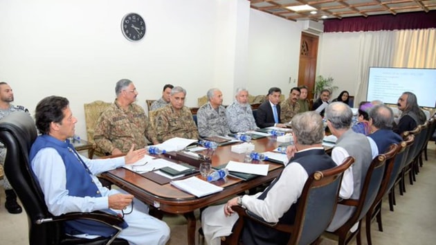 Pakistan PM Imran Khan chairing a meeting of NSC on Aug 7, 2019. (Photo@pid_gov)