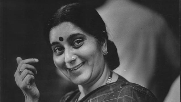 Former external affairs minister Sushma Swaraj, who extended a helping hand to many Indians in distress abroad and acquired a reputation as one of the most accessible ministers in the first term of the Narendra Modi government, suffered a heart attack late in the evening on Tuesday night and breathed her last at the All India Institute of Medical Sciences. She was 67. (Pradeep Bhatia / HT Archive)