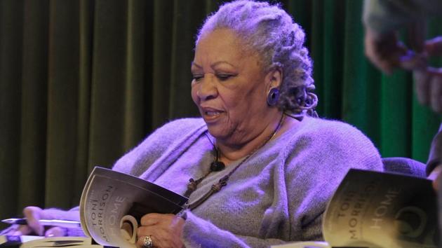 FILE - In this Feb. 27, 2013 file photo, author Toni Morrison signs copies of her latest book "Home," during Google's online program series, Authors At Google, in New York. The Nobel Prize-winning author has died. Publisher Alfred A. Knopf says Morrison died Monday, Aug. 5, 2019 at Montefiore Medical Center in New York. She was 88. (AP Photo/Bebeto Matthews, File)(AP) FILE - In this Feb. 27, 2013 file photo, author Toni Morrison signs copies of her latest book "Home," during Google's online program series, Authors At Google, in New York. The Nobel Prize-winning author has died. Publisher Alfred A. Knopf says Morrison died Monday, Aug. 5, 2019 at Montefiore Medical Center in New York. She was 88. (AP Photo/Bebeto Matthews, File)(AP)