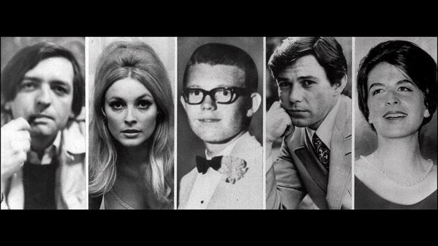 A combination of images of the five victims slayed on the night of August 9, 1969 at Cielo Drive. (L-R) Wojciech Frykowski, Sharon Tate, Stephen Parent, Jay Sebring, and Abigail Folger. Charles Manson allegedly did not kill anyone in the Cielo Drive murder spree, but he reportedly believed that The Beatles’ song “Helter Skelter” alluded to a race war, and that’s why he ordered those Family members to go to Cielo Drive. (AP File) A combination of images of the five victims slayed on the night of August 9, 1969 at Cielo Drive. (L-R) Wojciech Frykowski, Sharon Tate, Stephen Parent, Jay Sebring, and Abigail Folger. Charles Manson allegedly did not kill anyone in the Cielo Drive murder spree, but he reportedly believed that The Beatles’ song “Helter Skelter” alluded to a race war, and that’s why he ordered those Family members to go to Cielo Drive. (AP File)