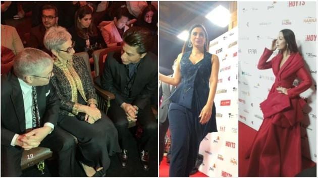 Shah Rukh Khan, Tabu and Malaika Arora at Indian Film Festival of Melbourne awards night.