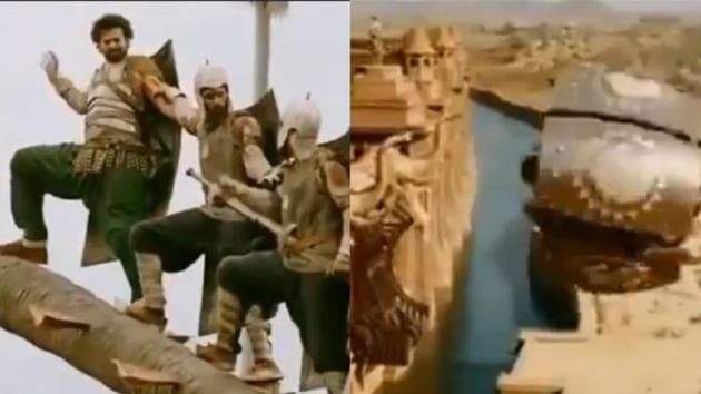 Prabhas leads a group of soldiers as he gears up to enter Bhallaladeva’s fort in Baahubali: The Conclusion. Prabhas leads a group of soldiers as he gears up to enter Bhallaladeva’s fort in Baahubali: The Conclusion.