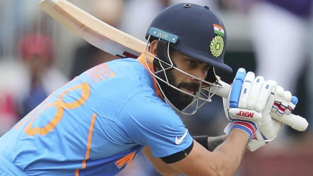 India's captain Virat Kohli bats during ICC World Cup 2019. (AP) India's captain Virat Kohli bats during ICC World Cup 2019. (AP)