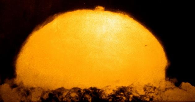 Trinity was the code name of the first detonation of a nuclear device, conducted by the United States Army on July 16, 1945 as a result of the Manhattan Project in the New Mexico desert. It is this sight that Oppenheimer, reportedly referencing the Bhagavad Gita in a moment of awe, called “the radiance of a thousand suns”. (Universal Images Group via Getty) Trinity was the code name of the first detonation of a nuclear device, conducted by the United States Army on July 16, 1945 as a result of the Manhattan Project in the New Mexico desert. It is this sight that Oppenheimer, reportedly referencing the Bhagavad Gita in a moment of awe, called “the radiance of a thousand suns”. (Universal Images Group via Getty)