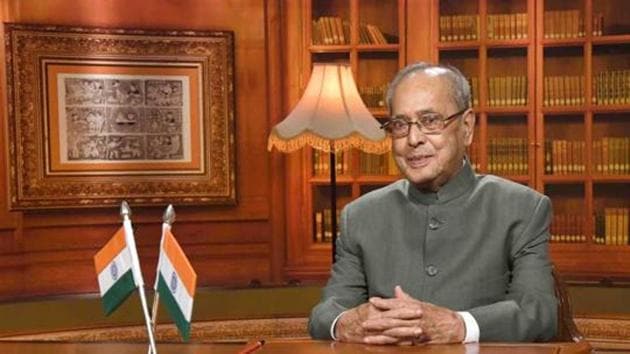Former President and veteran Congress leader Pranab Mukherjee will be presented with the Bharat Ratna by President Ramnath Kovind.(HT Photo)