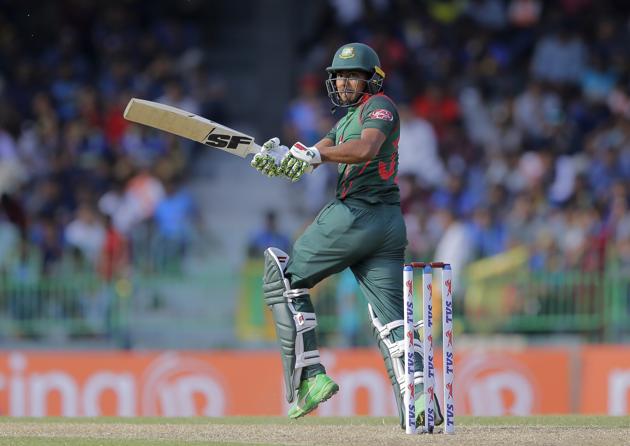 Bangladeshes Mosaddek Hossain plays a shot during the second one-day international cricket match between Sri Lanka and Bangladesh in Colombo, Sri Lanka, Sunday, July 28, 2019. (AP) Bangladeshes Mosaddek Hossain plays a shot during the second one-day international cricket match between Sri Lanka and Bangladesh in Colombo, Sri Lanka, Sunday, July 28, 2019. (AP)