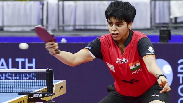 Archana Kamath in action during a match in the 21st Commonwealth Table Tennis Championship in Cuttack. (PTI) Archana Kamath in action during a match in the 21st Commonwealth Table Tennis Championship in Cuttack. (PTI)