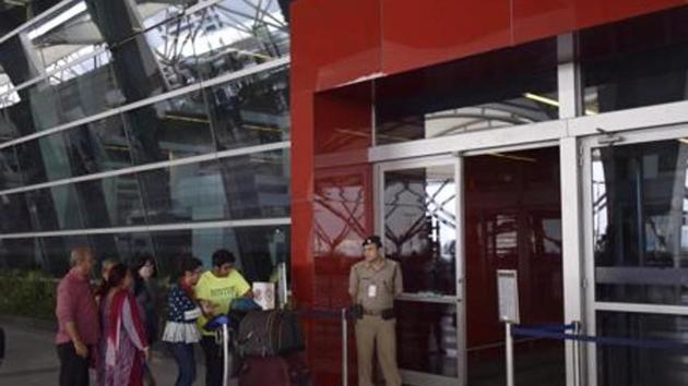 Airport is already on a high alert in light of revoking of Article 370 and Independence Day. (HT FILE) Airport is already on a high alert in light of revoking of Article 370 and Independence Day. (HT FILE)