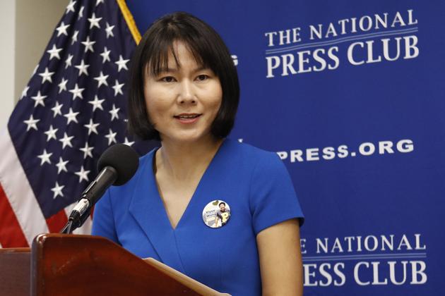 Hua Qu called for President Donald Trump’s help in freeing her husband Xiyue Wang, an American serving 10 years on espionage charges in Iran. (AP Photo) Hua Qu called for President Donald Trump’s help in freeing her husband Xiyue Wang, an American serving 10 years on espionage charges in Iran. (AP Photo)