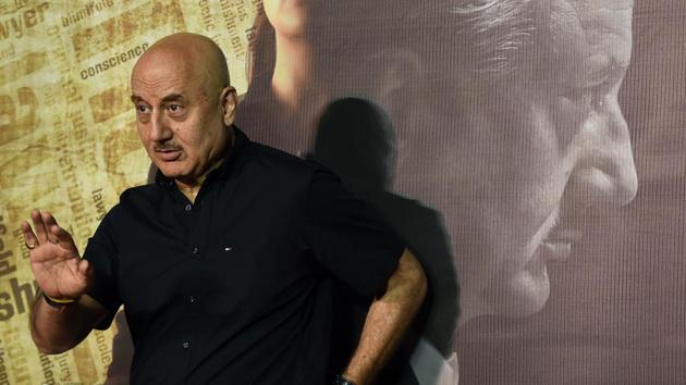 Anupam Kher attends the trailer launch of the upcoming crime thriller Hindi film One Day: Justice Delivered in Mumbai on May 21, 2019.(AFP)