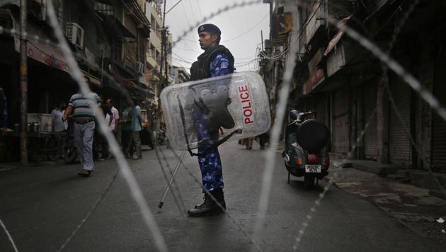 Restrictions have been imposed in several districts of Jammu and Kashmir as a precautionary measure after the state lost its special status.(PTI photo)